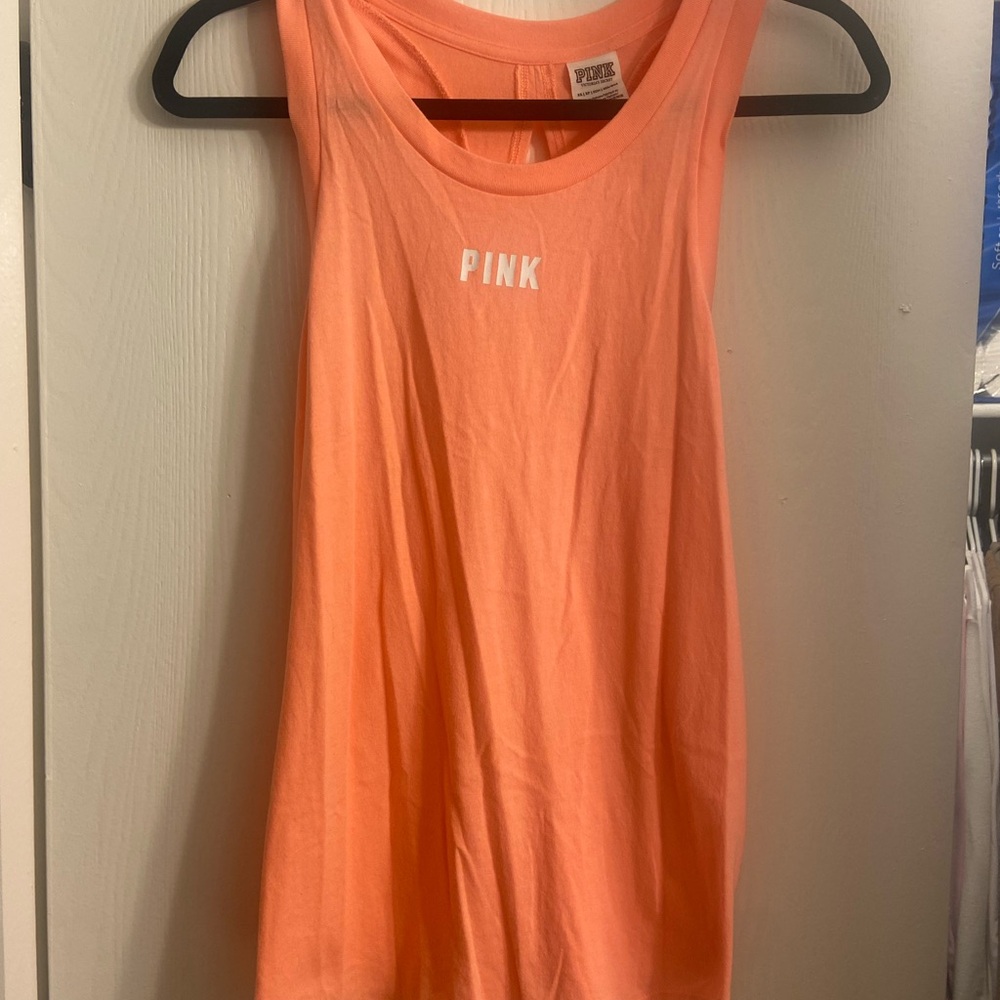 PINK Victoria's Secret Bright Orange Tank Top